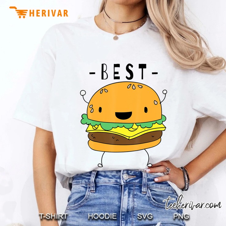 Cute Shirts Hamburger And French Fries Best Friends Ladies Tee