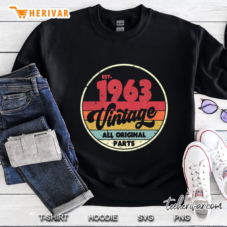 1963 Vintage Shirt, Birthday Gift Tee. Retro Style Sweatshirt