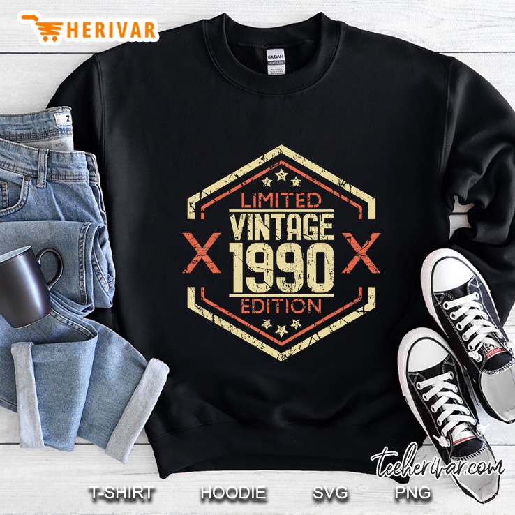 30 Year Old- 30Th Birthday Gifts For Women Men Vintage 1990 Ver2 Sweatshirt