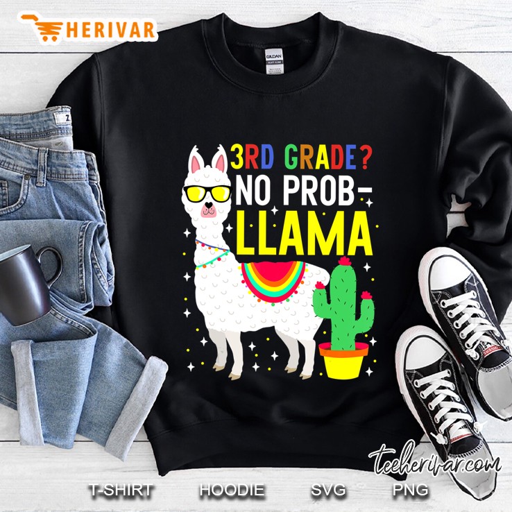 3Rd Grade Llama Funny Back To School Girls And Boys Gift Sweatshirt