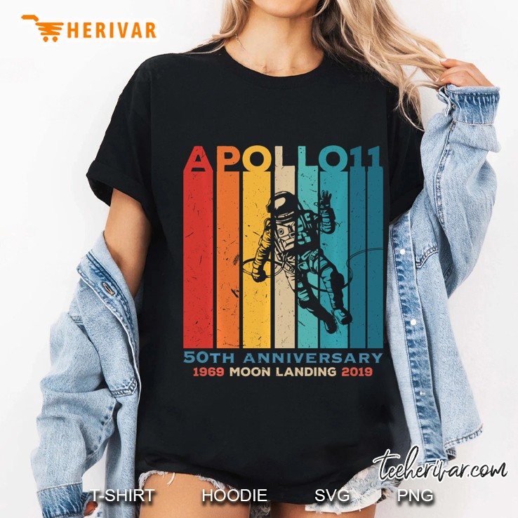 50Th Anniversary Moon Landing 1969 2019 Apollo 11 Ver2 Ladies Tee