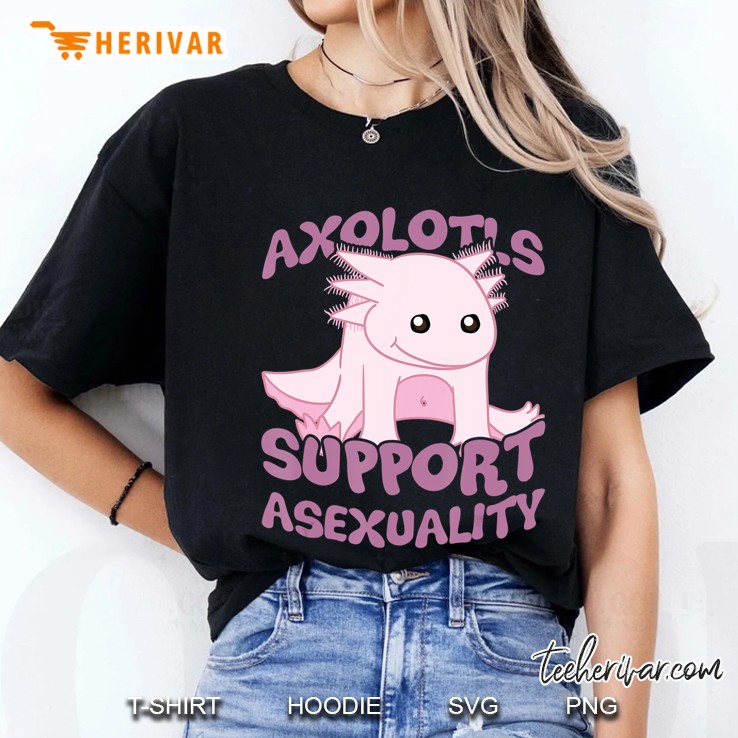 Asexual Axolotl Lgbt Support Asexuality Pride Shirt Ladies Tee