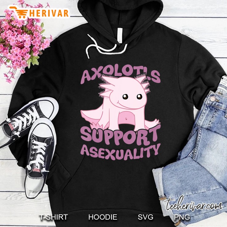 Asexual Axolotl Lgbt Support Asexuality Pride Shirt Hoodie