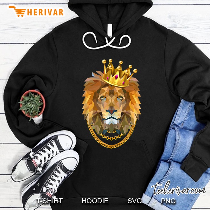 Lion Gangster Golden Crown King Tank Top Hoodie
