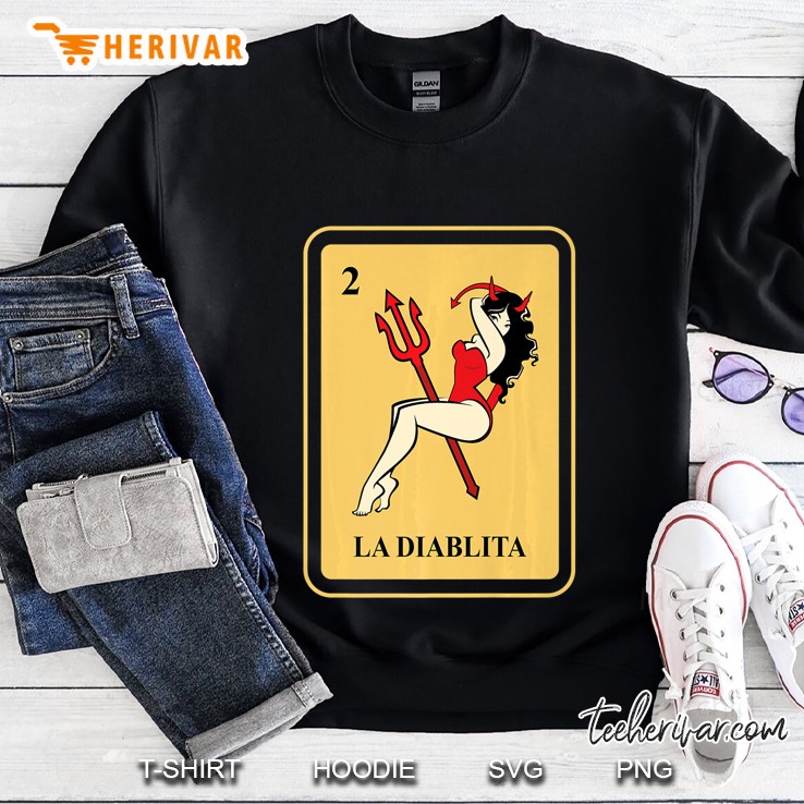 Mexican La Diablita Lottery Traditional Premium Sweatshirt