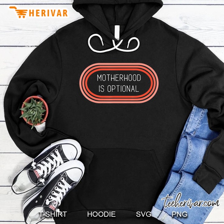 Motherhood Is Optional Childfree Antinatalist Retro Hoodie