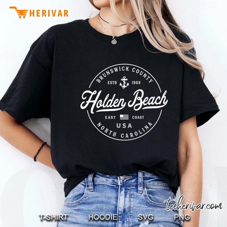 Nautical Anchor Holden Beach North Carolina Travel Vacation Ladies Tee