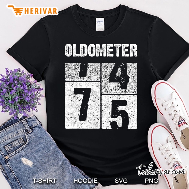 Oldometer 75 75Th Birthday Gift Born In 1944 Shirt