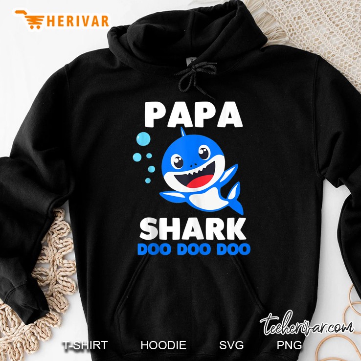 Papa Shark Doo Doo Shirt - Matching Family Shark Shirts Set Tank Top Hoodie
