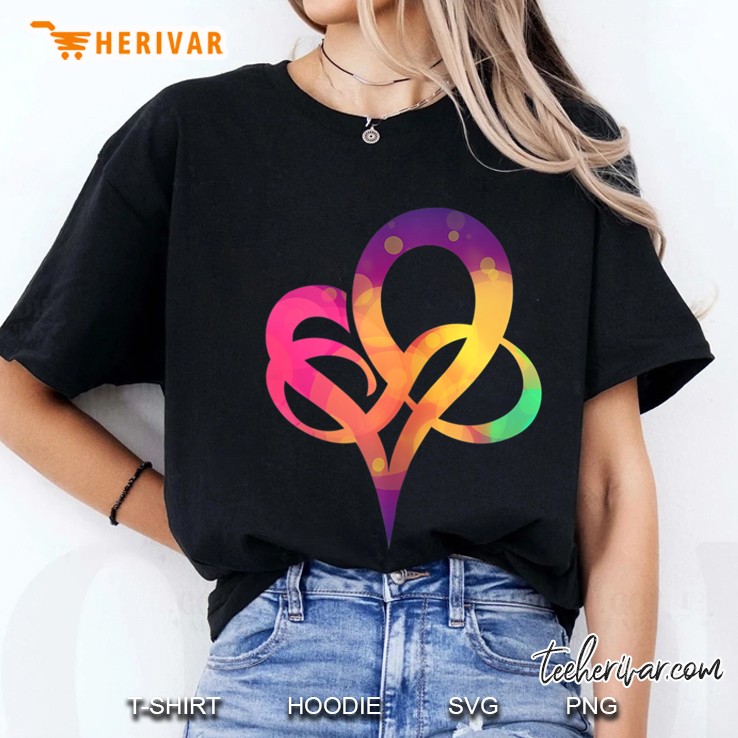 Polyamory Symbol - Love Heart Infinity Partnership Gift Tank Top Ladies Tee