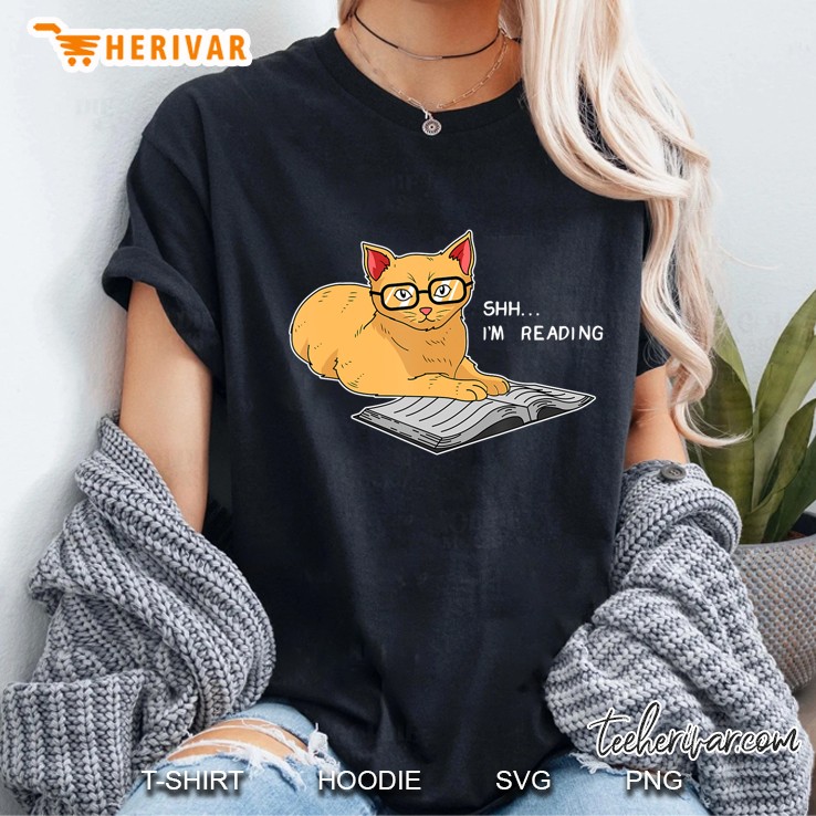 Reading Cat Library Book Club Books And Cats Lover Gift Ladies Tee