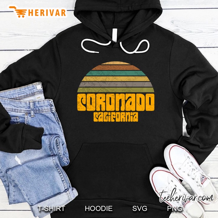 Retro Vintage 70S 80S Style Coronado Ca Distressed Graphic Pullover Mugs