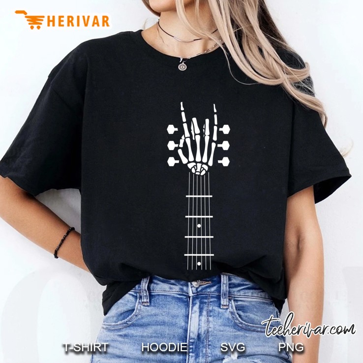 Skeleton Hand Guitar Costume Cool Easy Halloween Gift Hoodie