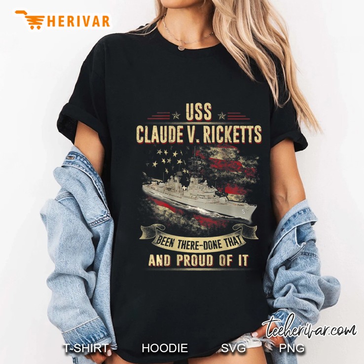 Uss Claude V. Ricketts (Ddg-5) Ladies Tee