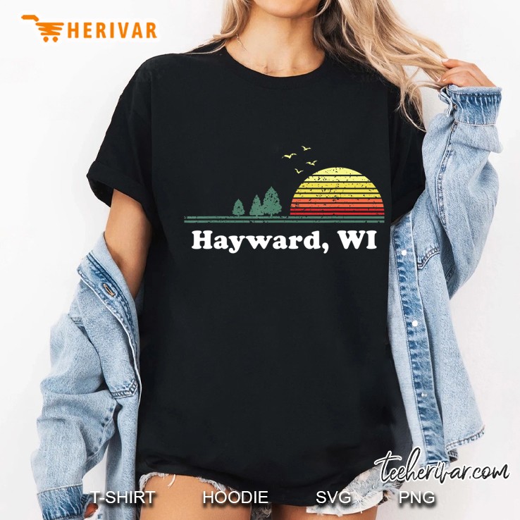 Vintage Hayward, Wisconsin Home Souvenir Print Ladies Tee