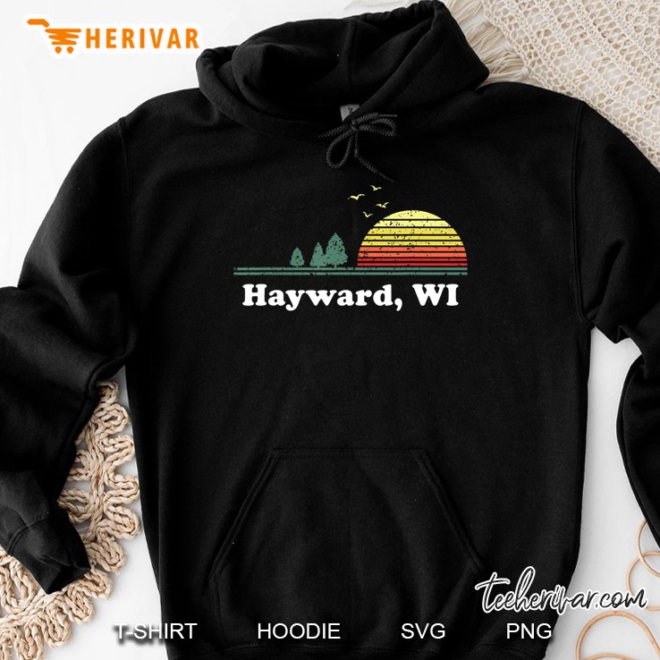 Vintage Hayward, Wisconsin Home Souvenir Print Hoodie