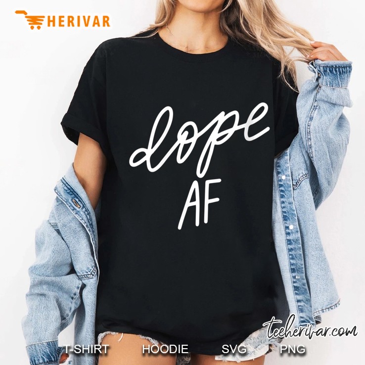 Womens Dope Af Funny V-Neck Hoodie