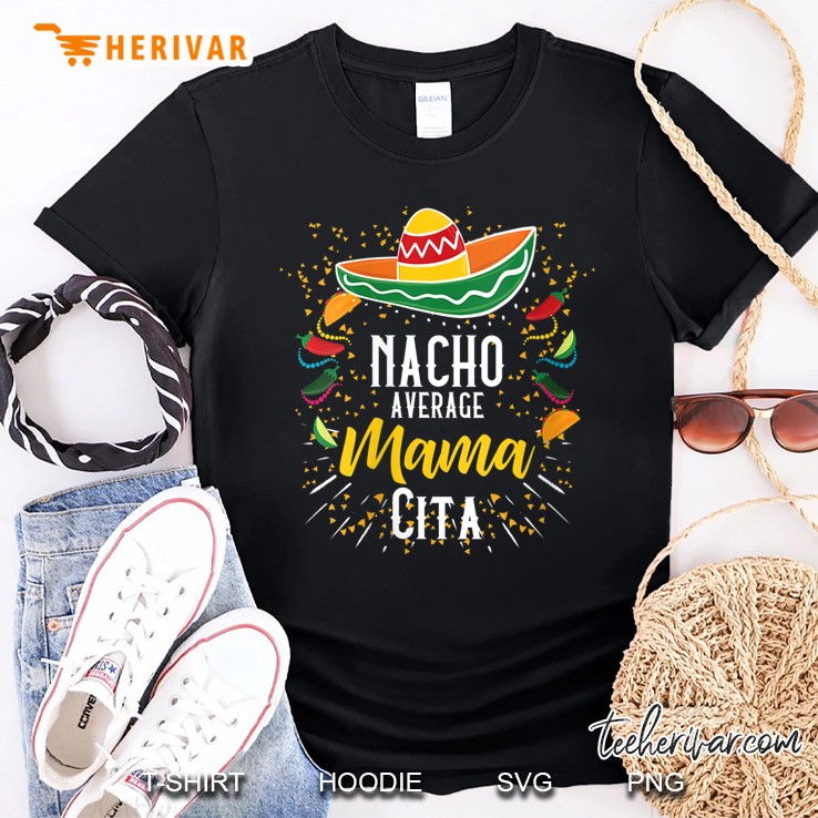 Womens Nacho Average Mamacita Cinco De Mayo Mexican Fiesta Party V-Neck Shirt