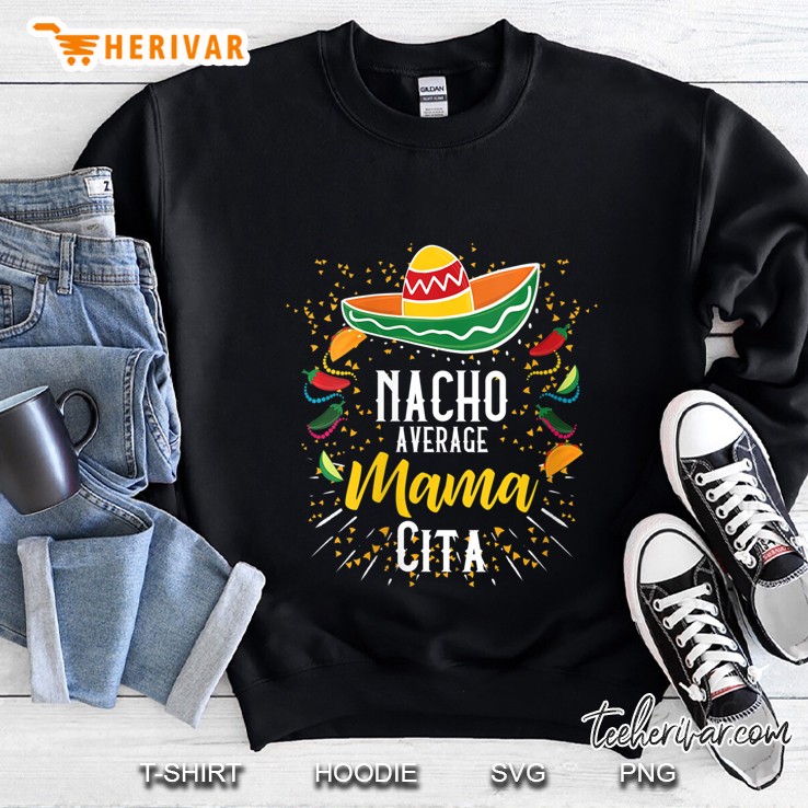 Womens Nacho Average Mamacita Cinco De Mayo Mexican Fiesta Party V-Neck Mugs