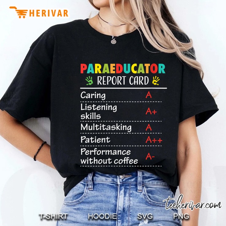Womens Paraeducator Funny Report Appreciation Gift V-Neck Ladies Tee
