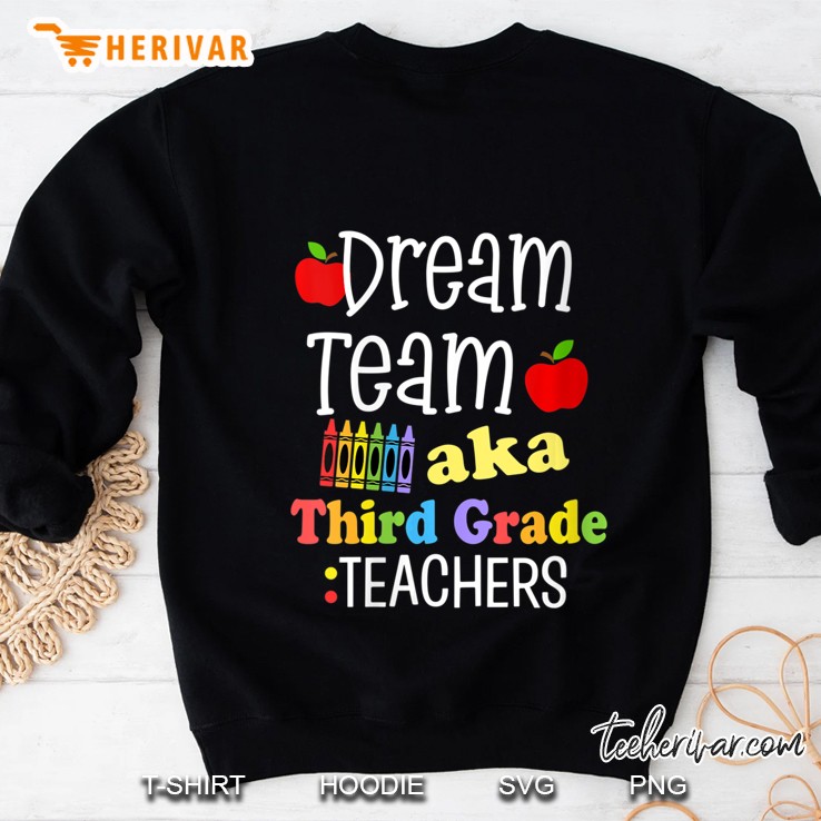 Womens Third Grade Teachers Aka Dream Team First Day Of School 3Rd V-Neck Mugs