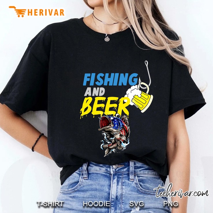 Fishing And Beer American Flag Fish Version Hoodie