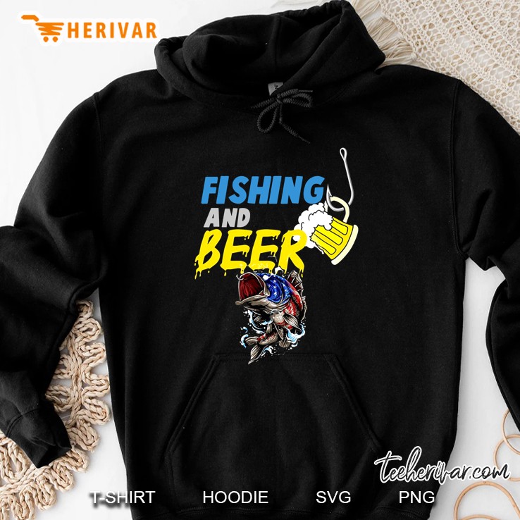 Fishing And Beer American Flag Fish Version Mugs