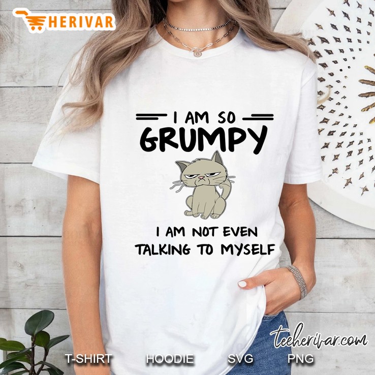 I Am So Grumpy I Am Not Even Talking To Myself Grumpy Cat Version Hoodie