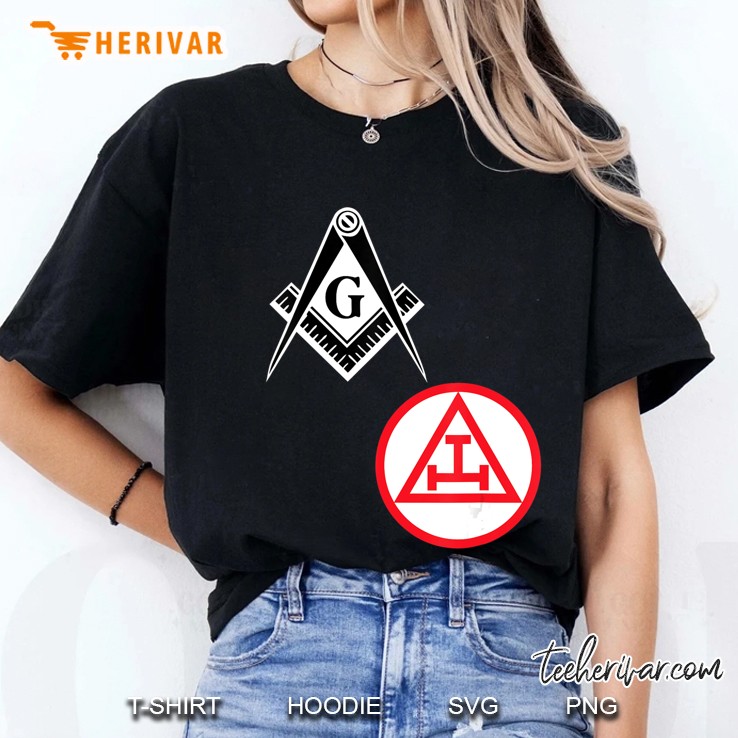 Mens Mason Royal Arch Split Masonic York Rite Tee Black Ladies Tee