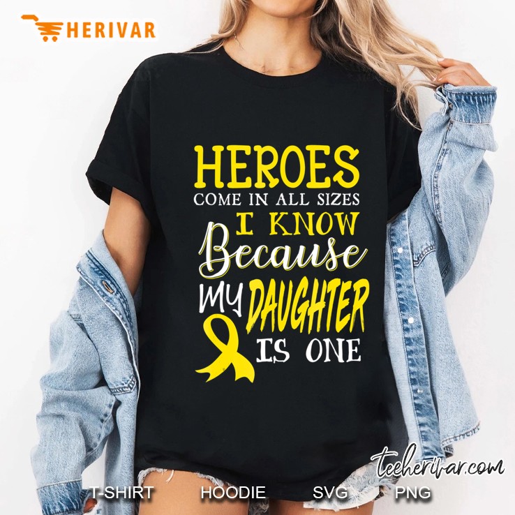 My Daughter Is A Hero Childhood Cancer Awareness Hoodie