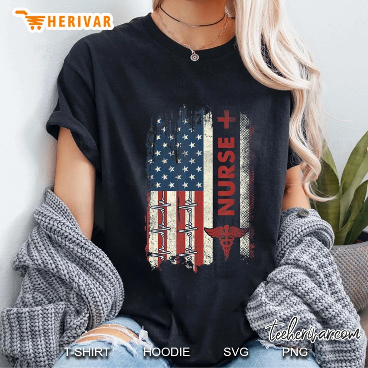 Nurse American Flag Shirt Icu Ems Rn Usa Patriotic Gifts Hoodie