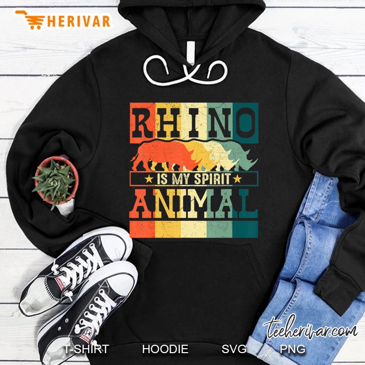 Retro Style Lover - Rhino Is My Spirit Animal Mugs