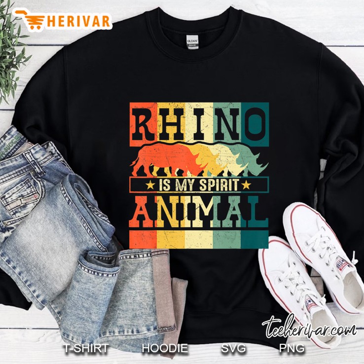 Retro Style Lover - Rhino Is My Spirit Animal Mugs