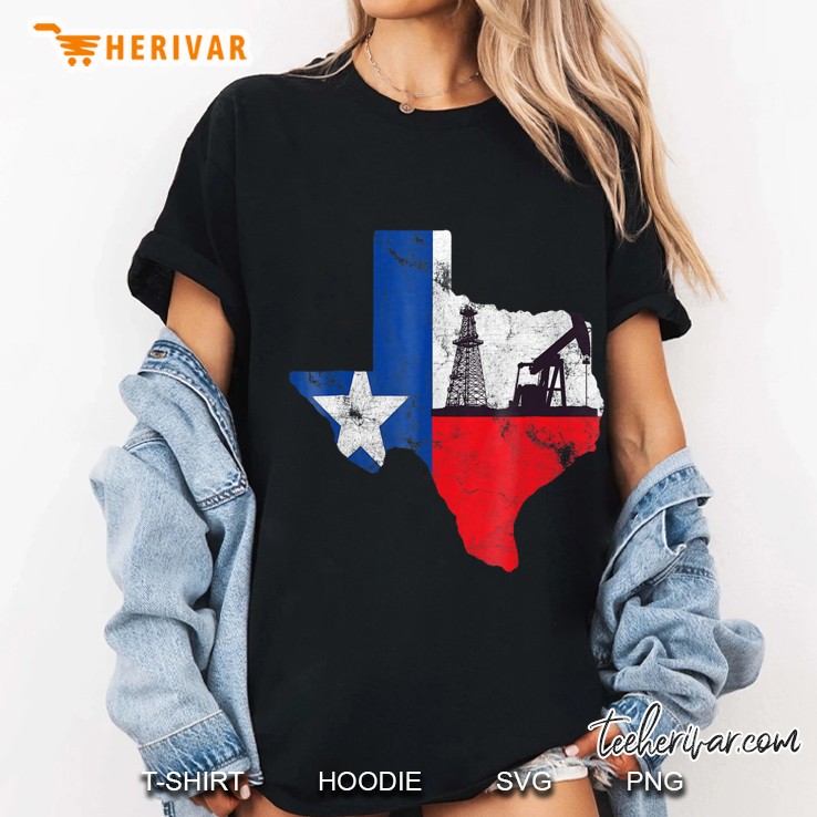 Texas Oilfield Worker Texas Flag Roughneck Shirt Ladies Tee