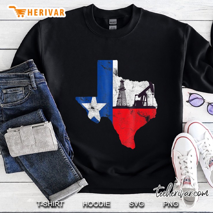 Texas Oilfield Worker Texas Flag Roughneck Shirt Sweatshirt