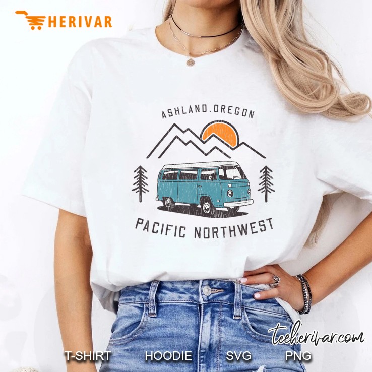 Retro Pacific Northwest Vacation - Ashland Oregon Ladies Tee