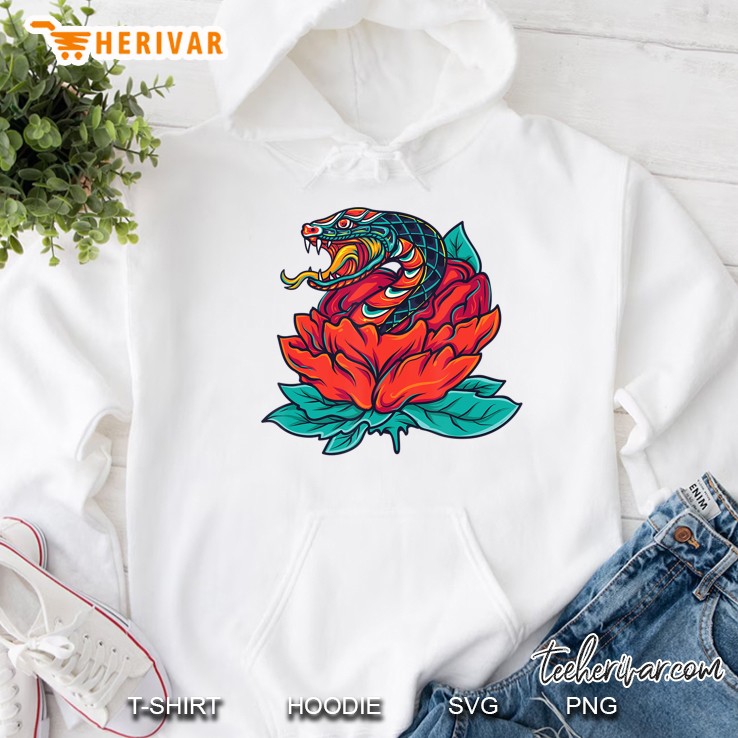 Traditional Japanese Tattoo Tshirt - Cobra Snake Viper Tee Hoodie