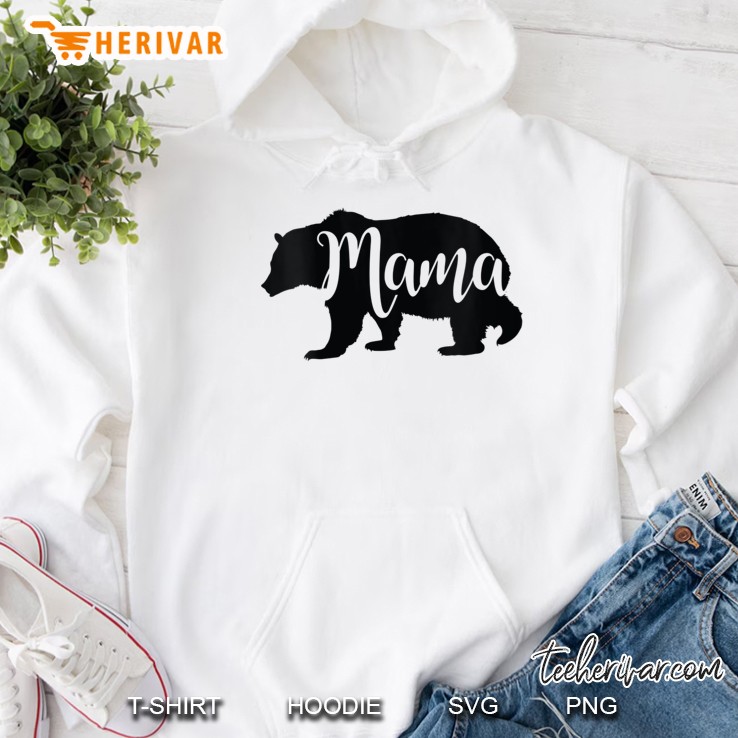 Womens Cute Rustic Funny Family Mama Bear Matching V-Neck Mugs