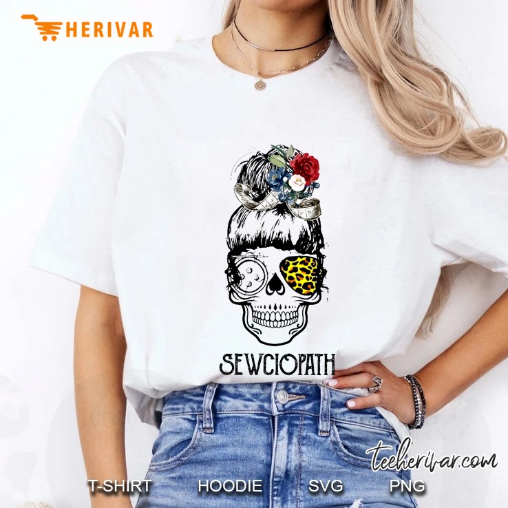 Sewciopath Sewing Lady Skull Version Ladies Tee