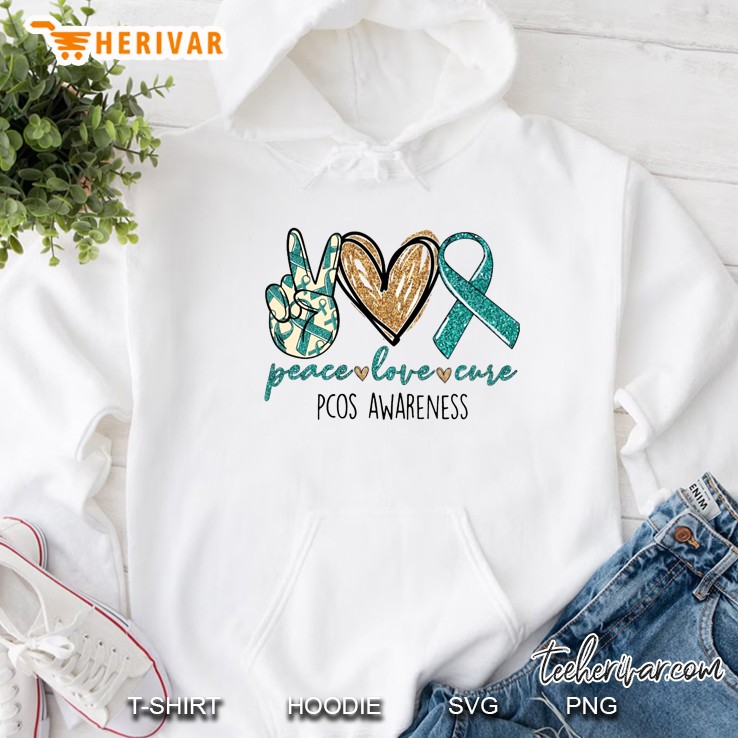 Peace Love Cure Pcos Awareness Mugs