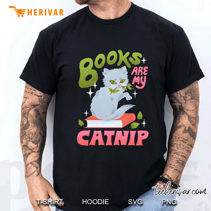 Books Are My Catnip Men T Shirt