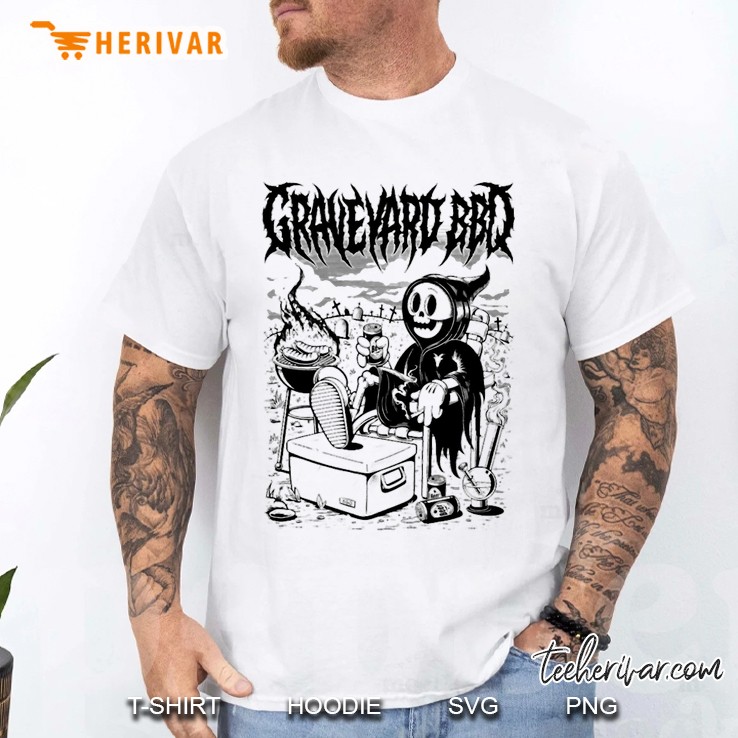Bro Oks Art Graveyard Bbq Men T Shirt