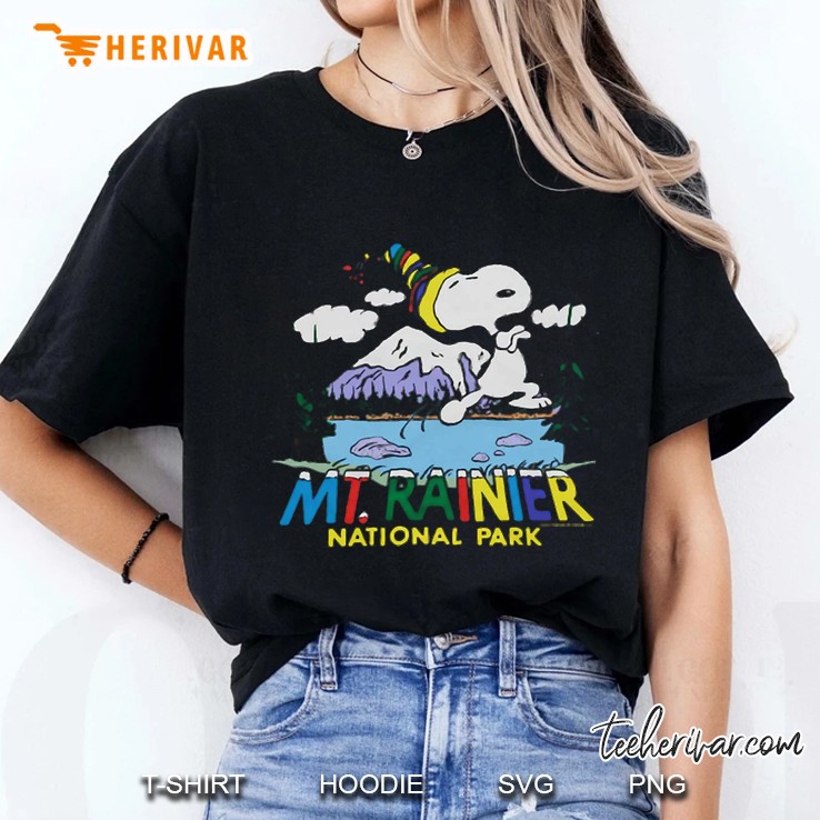 Peanuts Snoopy X Mount Rainier National Park Women T Shirt