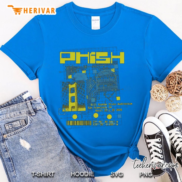 Phish San Francisco Spring Tour Rock Music Royal T Shirt