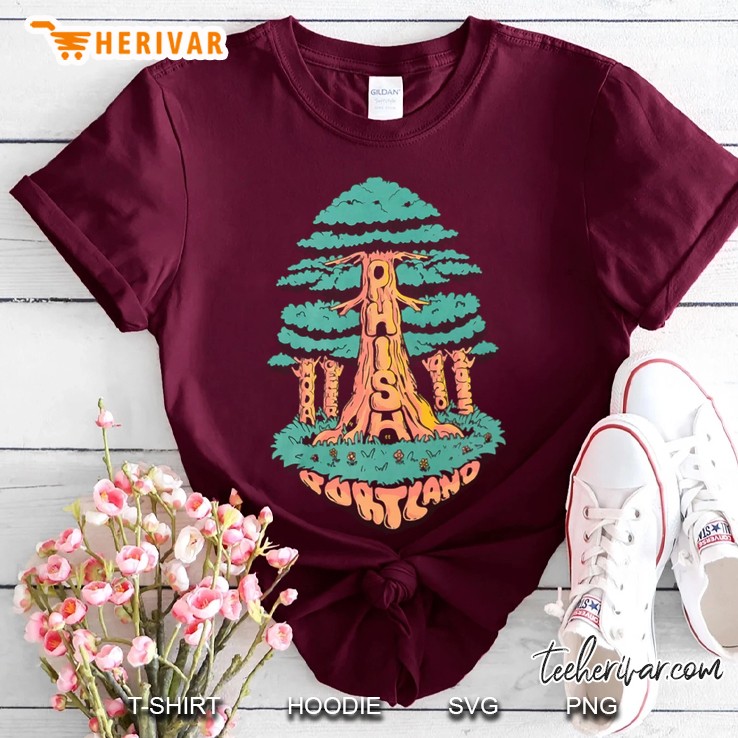 Phish Youth Portland Big Tree Spring Tour Rock Music Maroon T Shirt
