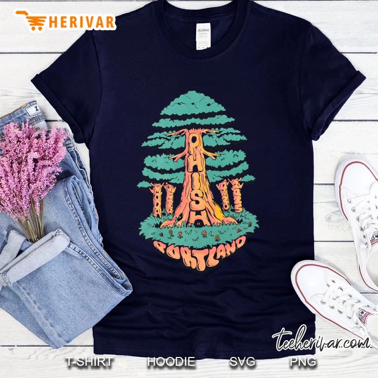 Phish Youth Portland Big Tree Spring Tour Rock Music Navy T Shirt