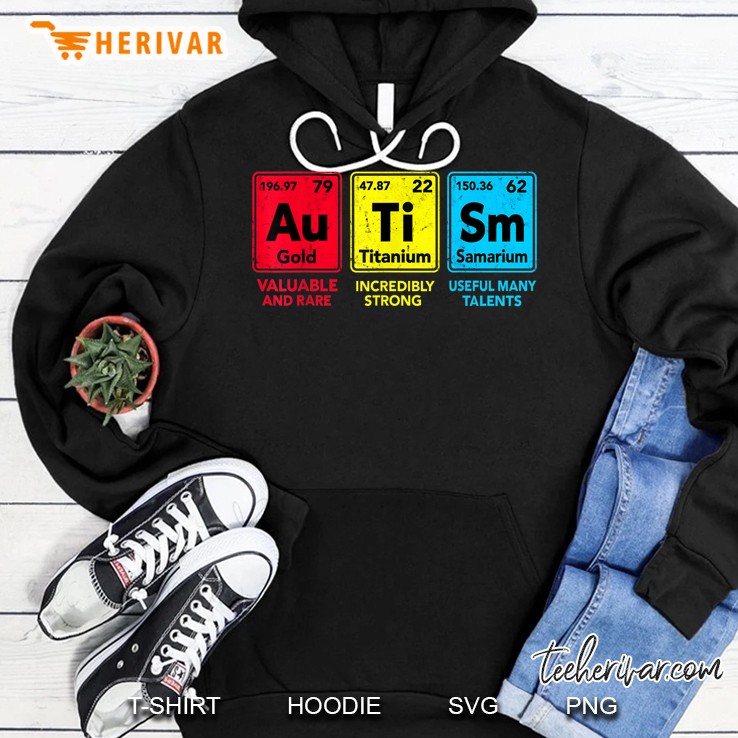 Autism Awareness Elements Periodic Table Men Women Kids Gift Hoodie