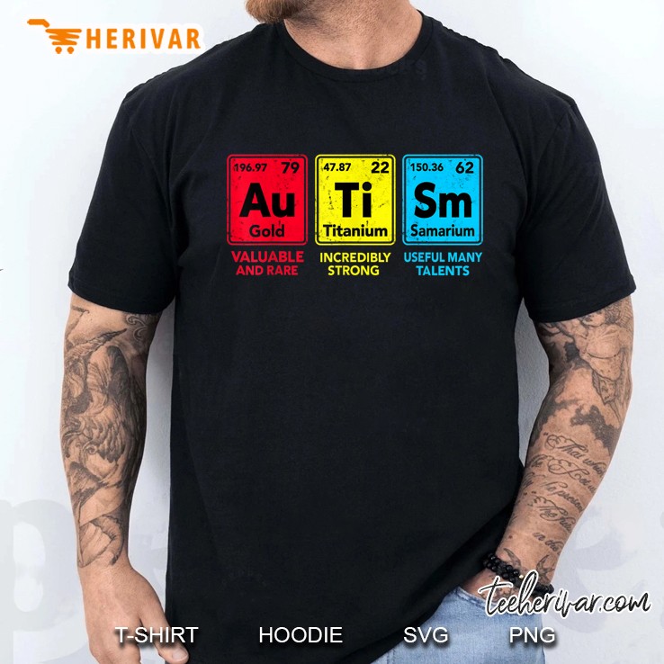 Autism Awareness Elements Periodic Table Men Women Kids Gift Men T Shirt