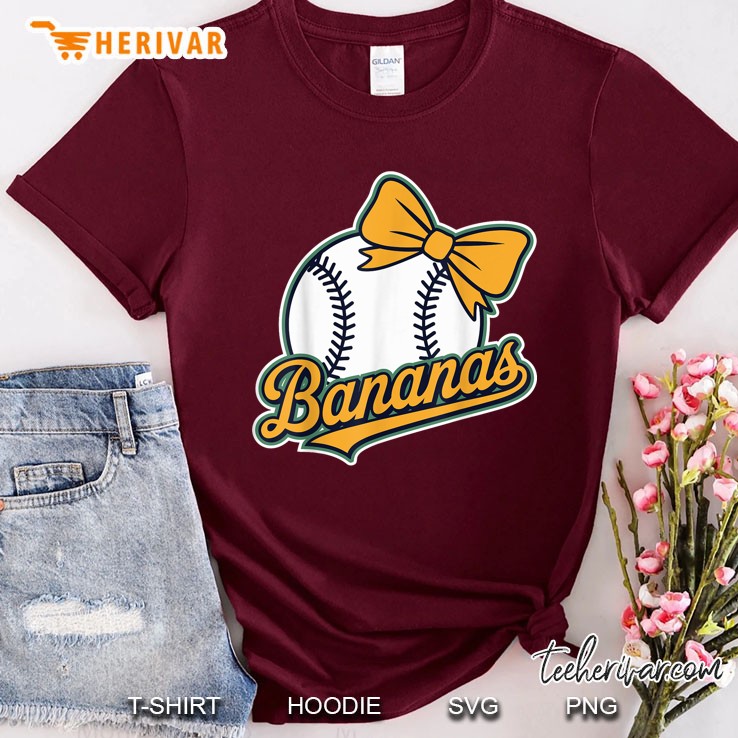 Bananas Inspirational Design Personalized For Men Maroon T Shirt