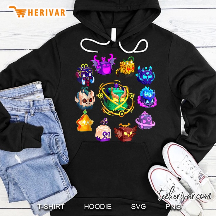 Blox Fruit Round Of Mythicales For Birthday Hoodie